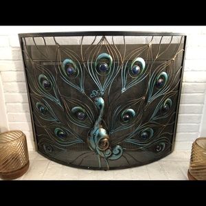Pier 1 peacock fireplace screen